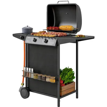 Zahradní gril Plynový gril 107 x 54 x 96 cm | černý