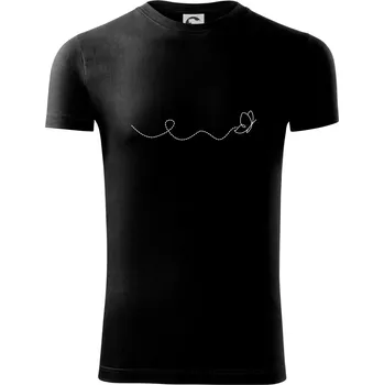 Dráha letu motýla - vlnovka - Viper FIT - Pánské zůžené tričko - XL ( Černá )