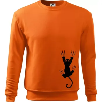 Pánská mikina Kočka visící - Mikina Essential pánská - M ( Oranžová )
