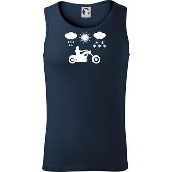 Motorkář za každého počasí - chopper - Tílko pánské Core - XL ( Námořní modrá (velmi tmavá - téměř černá) )
