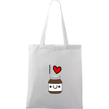 I love nugeta - Taška bavlněná - 42 x 38 cm ( Bílá )