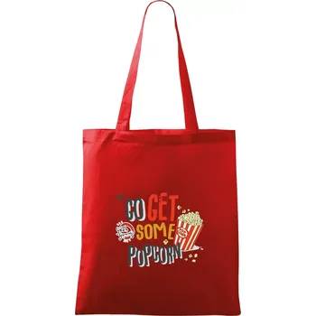 Go get some popcorn - Taška bavlněná - 42 x 38 cm ( Červená )