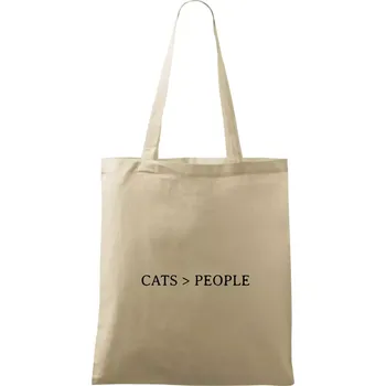 Nákupní taška Cats > people - Taška bavlněná - 42 x 38 cm ( Naturální )