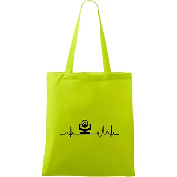 Ekg osvětlovač - robo hlava - Taška bavlněná - 42 x 38 cm ( Limetková )