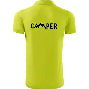 Pánská košile Camper nápis - Polokošile Victory sportovní (dresovina) - S ( Limetková )