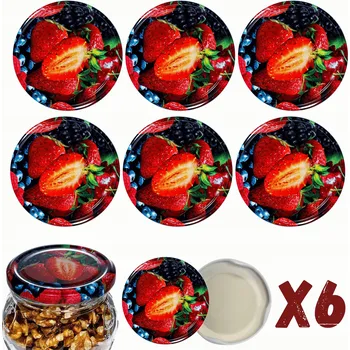 Obraz Víčka, krytky, šroubovací víčka, zátky, víka 66mm 6 ks VZOR V PZH