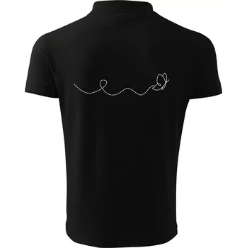 Pánská košile Dráha letu motýla - vlnovka - Polokošile pánská Pique Polo 203 - 3XL ( Černá )