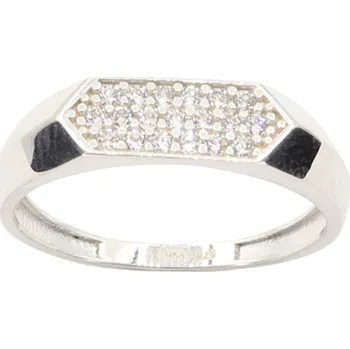 Prsten Zlatý prsten z bílého zlata se zirkony AZR114W, vel. 57, 1.75 g (585/1000)