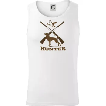 Hunter - ohař a kachny - Tílko pánské Core - L ( Bílá )