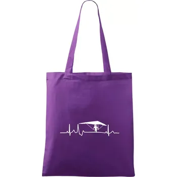 EKG rogalo - Taška bavlněná - 42 x 38 cm ( Fialová )