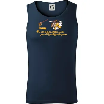 Včela - lžička medu - Tílko pánské Core - XL ( Námořní modrá (velmi tmavá - téměř černá) )