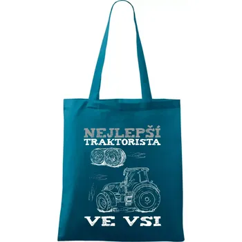 Nejlepší traktorista ve vsi - Taška bavlněná - 42 x 38 cm ( Petrolejová )