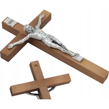 Obraz Dřevěný kříž hnědý 25x15 cm