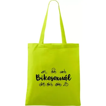 Bikesexuál - Taška bavlněná - 42 x 38 cm ( Limetková )