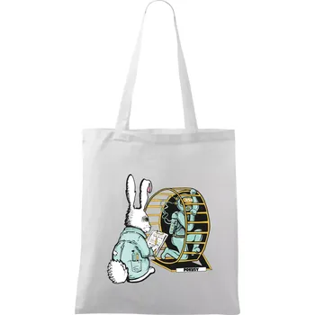 Pokusy na lidech (Pecka Design) - Taška bavlněná - 42 x 38 cm ( Bílá )