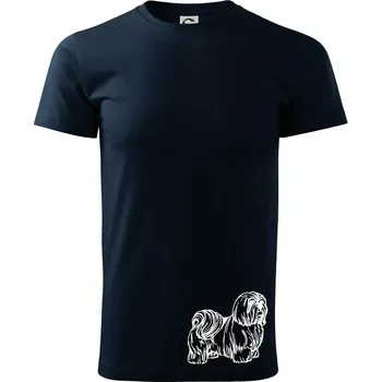 Shih-tzu - chlupatý - Triko extra velké (5-8XL) - 7XL ( Námořní modrá (velmi tmavá - téměř černá) )