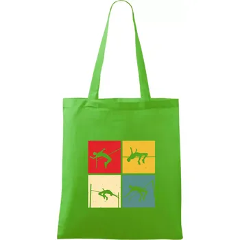 Nákupní taška Skok do výšky vintage - Taška bavlněná - 42 x 38 cm ( Apple Green )