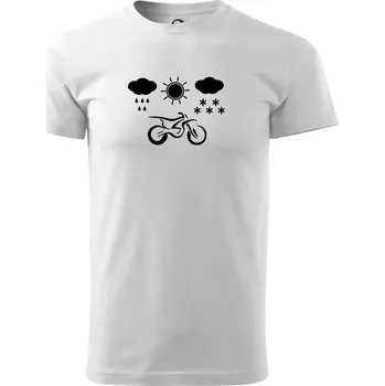 Motorkář za každého počasí - enduro - Triko extra velké (5-8XL) - 8XL ( Bílá )