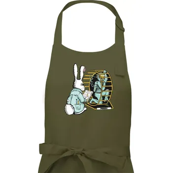 Kuchyňská zástěra Pokusy na lidech (Pecka Design) - Pánská zástěra na vaření - Univerzální velikost ( Khaki )