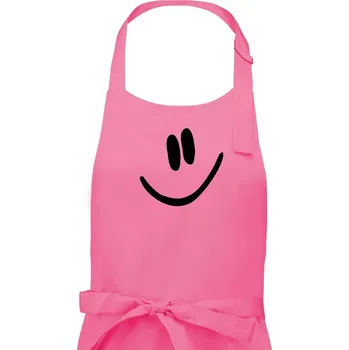 Kuchyňská zástěra Emoji bez obrysu - usměv - Dámská zástěra na vaření - Univerzální velikost ( Růžová )