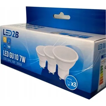 Žárovka Sada 3 LED žárovek reflektor GU10 7W teplá bílá
