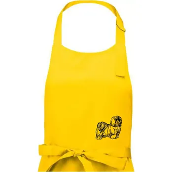 Kuchyňská zástěra Shih-tzu - chlupatý - Pánská zástěra na vaření - Univerzální velikost ( Žlutá )