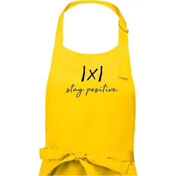 Kuchyňská zástěra Absolutní hodnota - stay positive - Pánská zástěra na vaření - Univerzální velikost ( Žlutá )