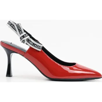 Dámské lodičky Kožené lodičky Karl Lagerfeld SIENNA červená barva, KL32708A KL32708A.1DB 29X, EUR 41