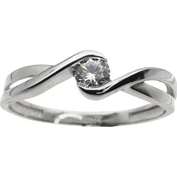 Prsten Zlatý prsten z bílého zlata se zirkony AZR788W, vel. 56, 1.7 g (585/1000)