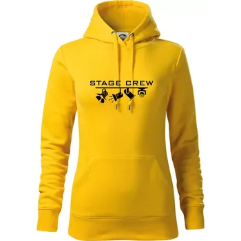 Dámská mikina Osvětlovač - stagecrew - Mikina dámská Cape s kapucí - L ( Žlutá )