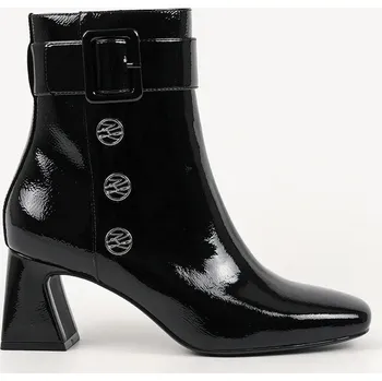 Dámské kozačky Kožené kotníkové boty Karl Lagerfeld BEATA dámské, černá barva, na podpatku, KL31455A KL31455A.100 99X, EUR 38
