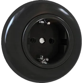 Elektrická zásuvka Černá Elektrická Zásuvka Electromalt