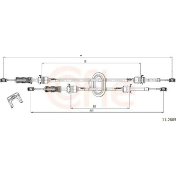 Tažné lanko, ruční převodovka COFLE 92.11.2885