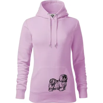 Dámská mikina Shih-tzu - chlupatý - Mikina dámská Cape s kapucí - XS ( Orchid )