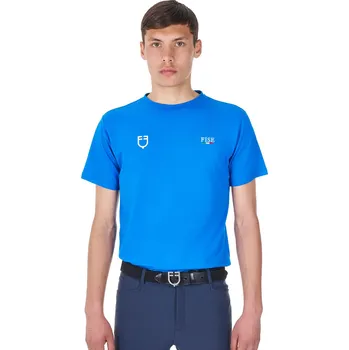 Pánské tričko EQUESTRO Tričko bavlněné X Fise Equestro, pánské, azzurro savoia M