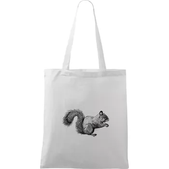 Veverka kresba - Taška bavlněná - 42 x 38 cm ( Bílá )