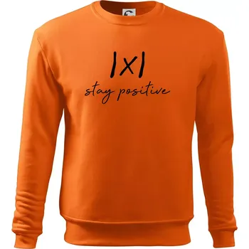 Pánská mikina Absolutní hodnota - stay positive - Mikina Essential pánská - S ( Oranžová )