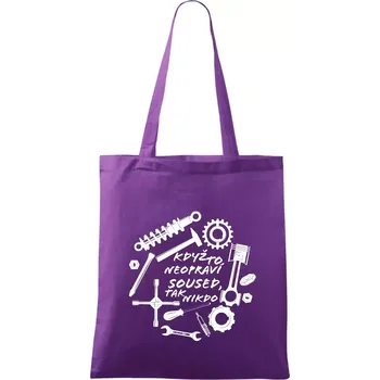 Automechanik - Když to neopraví soused - Taška bavlněná - 42 x 38 cm ( Fialová )