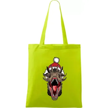 Vánoční drak (Pecka design) - Taška bavlněná - 42 x 38 cm ( Limetková )