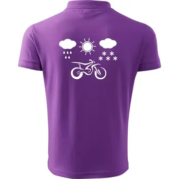 Pánská košile Motorkář za každého počasí - enduro - Polokošile pánská Pique Polo 203 - 5XL ( Fialová )