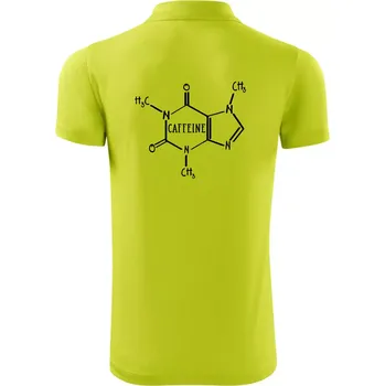 Pánská košile Caffeine molekuly - Polokošile Victory sportovní (dresovina) - 2XL ( Limetková )