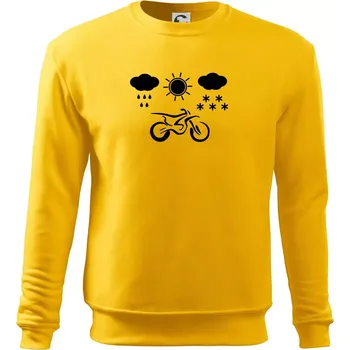 Pánská mikina Motorkář za každého počasí - enduro - Mikina Essential pánská - XL ( Žlutá )