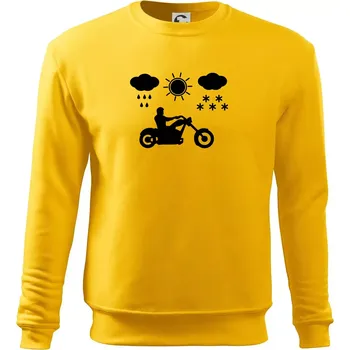 Pánská mikina Motorkář za každého počasí - chopper - Mikina Essential pánská - M ( Žlutá )