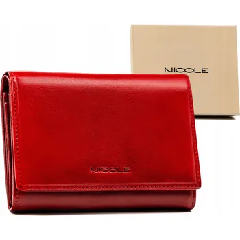 NICOLE peněženka z pravé kůže červená - dámská