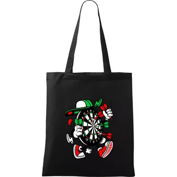 Nákupní taška Šipkař kreslený terč - Taška bavlněná - 42 x 38 cm ( Černá )