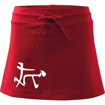 Dámská sukně Čínský symbol - soulož - Sportovní sukně - two in one - L ( Červená )
