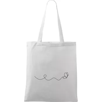 Dráha letu motýla - vlnovka - Taška bavlněná - 42 x 38 cm ( Bílá )