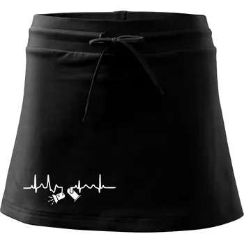 Dámská sukně Ekg osvětlovač - spoty - Sportovní sukně - two in one - XL ( Černá )