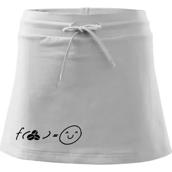 Dámská sukně Matematická funkce - káva - Sportovní sukně - two in one - XS ( Bílá )