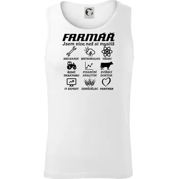 Symboly farmář - Traktorista a partner - Tílko pánské Core - S ( Bílá )